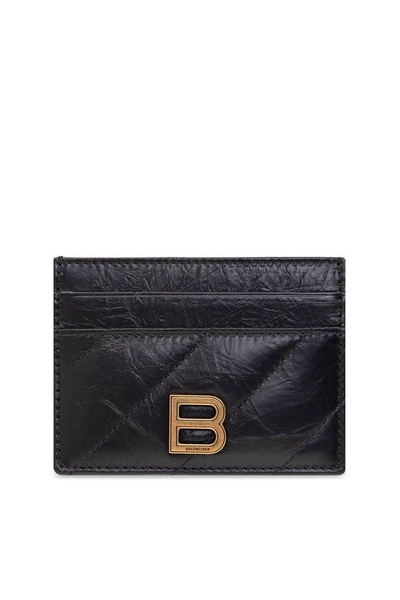 Women's Crush Card Holder Quilted  in Black