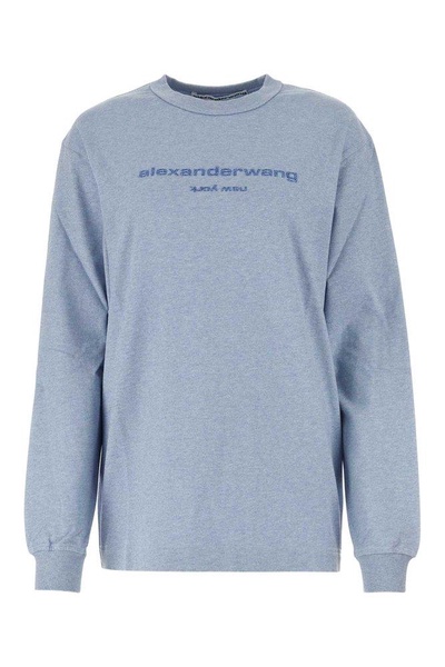 Alexander Wang Puff Logo Long Sleeved T-Shirt