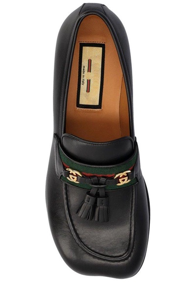 Gucci Web Interlocking G Loafers