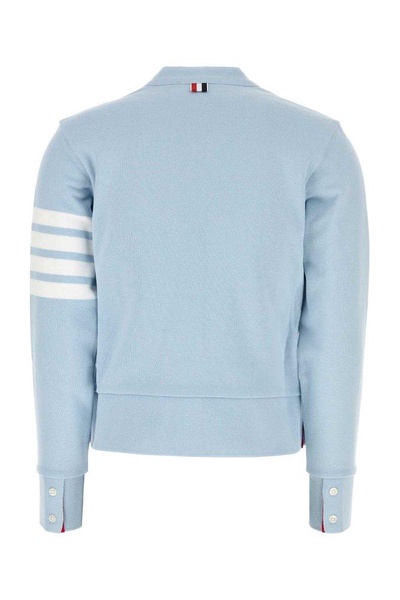 Thom Browne Woman Pastel Light Blue Cotton Cardigan