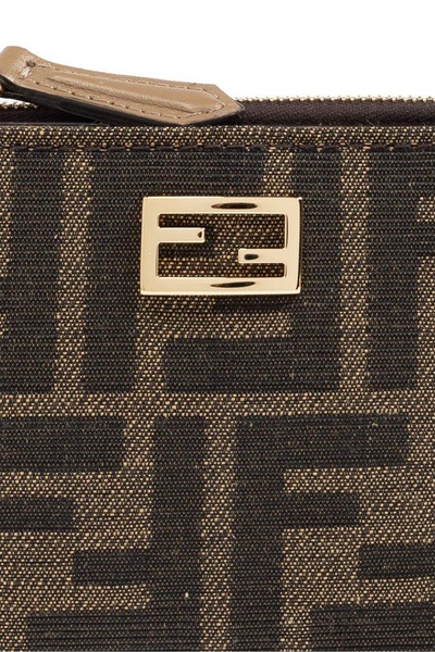 Fendi Monogram Jacquard Slim Baguette Small Wallet