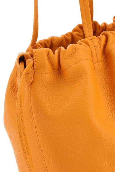 Orange nappa leather Oslo shopping bag