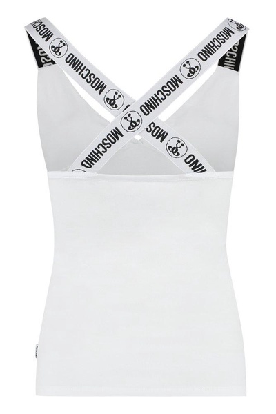 Moschino Logo-Strap V-Neck Vest