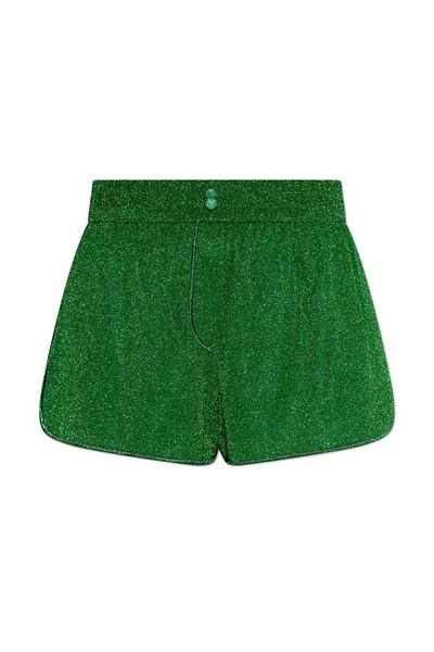 Oséree Lumière Mid-Waisted Lurex Slip Shorts