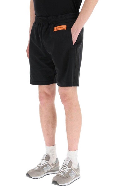 Heron Preston Logo Patch High Waist Track Shorts