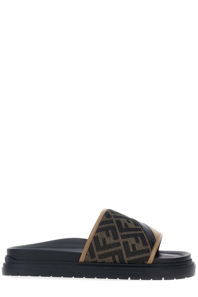 Fendi Diagonal FF Jacquard Slides