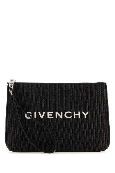 Givenchy Logo Embroidered Travel Pouch