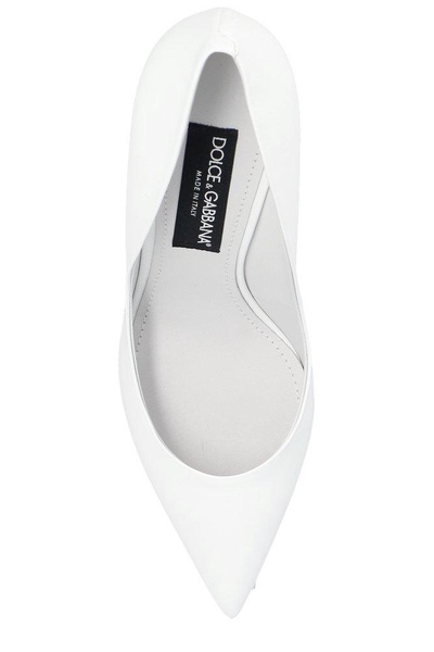 Dolce & Gabbana Logo Plaque Pointed-Toe Pumps