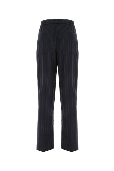 Lanvin Pinstriped High-Rise Drawstring Pants