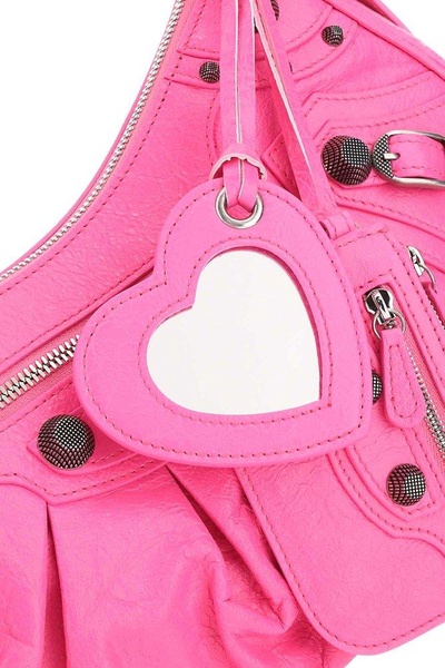 Fluo Pink Nappa Leather Le Cagole Xs Shoulder Bag