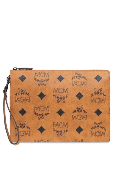 MCM Visetos Monogrammed  Clutch Bag