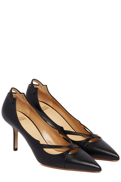 Francesco Russo Cut-Out Detailed Pointed-Toe Pumps