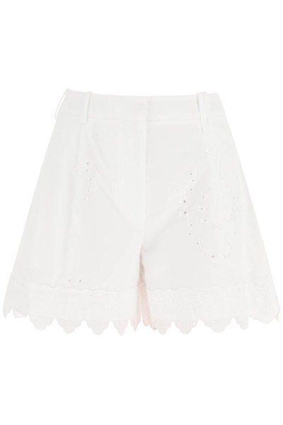 Simone Rocha Scallop Hem High Waist Shorts