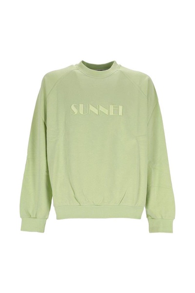 Sunnei Logo Embroidered Long-Sleeved Sweatshirt