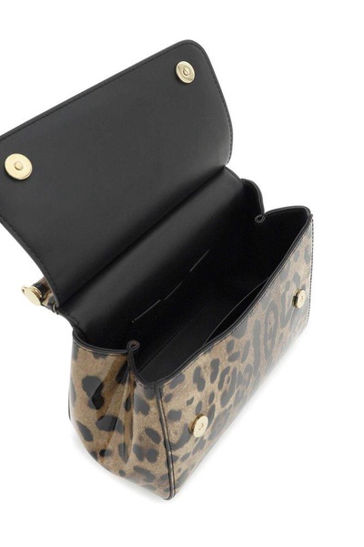 Dolce & Gabbana Kim Leopard Printed Medium Sicily Bag