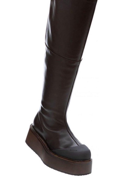 Bally Irenne Thigh-High Contrasted Toecap Platform Boots