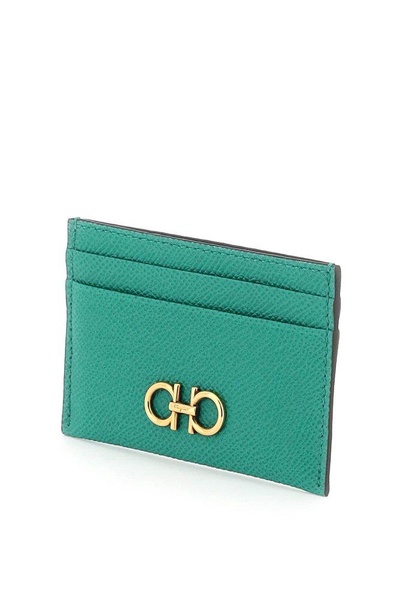 Ferragamo Gancini Logo Plaque Cardholder