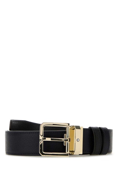 Montblanc Logo Detailed Buckle Reversible Belt