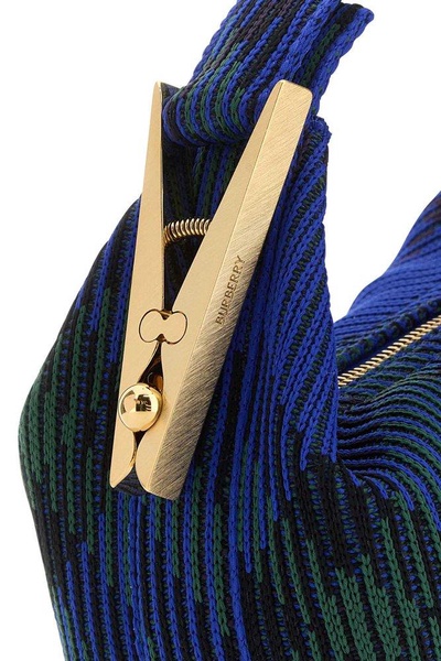 Embroidered Nylon Mini Peg Handbag