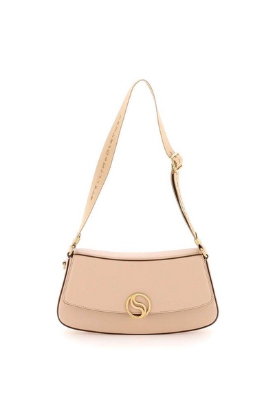 Stella McCartney Logo Plaque Fold-Over Shoulder Bag