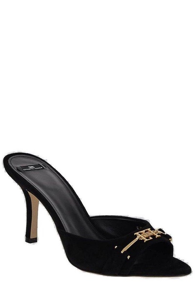 Elisabetta Franchi Logo-Plaque Slip-On Sandals