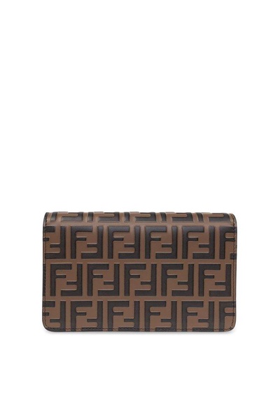 Fendi Logo Plaque Chained Wallet