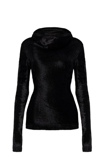 Alaïa Shiny Velvet Hood Top