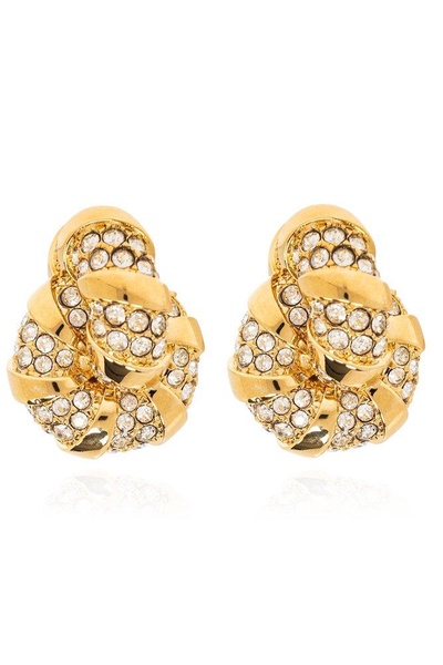 Lanvin Embellished Knot Detailed Earrings