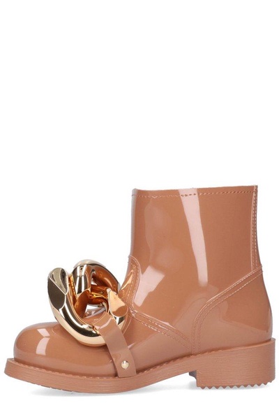 JW Anderson Chain-Embellished Pull-On Ankle Boots