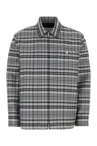 Lanvin Checked Long-Sleeved Jacket