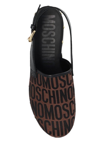 Moschino High-Heeled Slingback Clogs