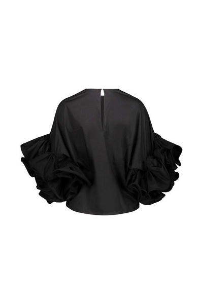 Rochas Ruffle-Detailed Short-Sleeved Top