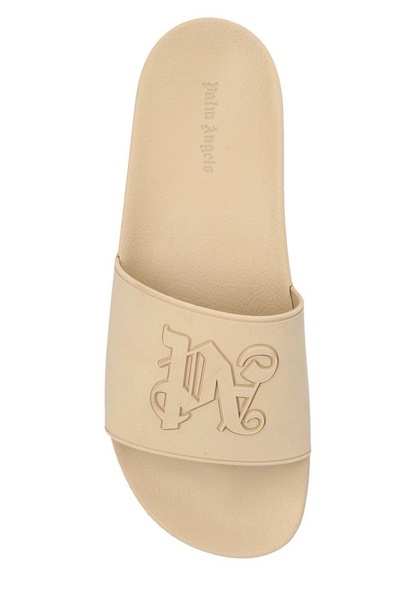 Palm Angels Logo Embossed Pool Slides