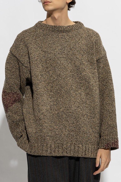 Maison Margiela Mended Intarsia-Knitted Crewneck Jumper