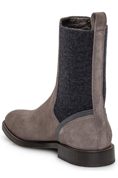 Brunello Cucinelli Embellished Slip-On Boots