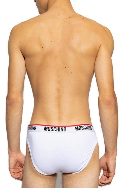 Moschino Logo-Waistband 2-Pack Briefs