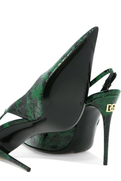 Dolce & Gabbana Pointed-Toe Slingback Pumps