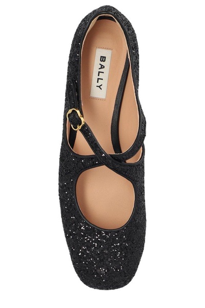 Bally Glittery Ballet Flats