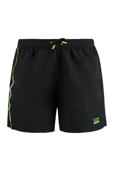 Ea7 Emporio Armani Logo Embroidered Drawstring Shorts