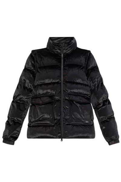 Ea7 Emporio Armani Detachable Sleeved Padded Jacket