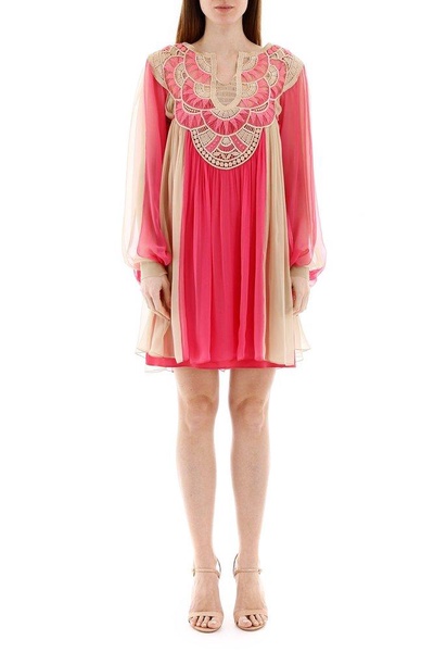 Alberta Ferretti Embroidered Mini Dress