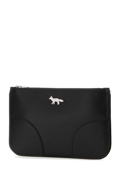 Maison Kitsuné Fox Motif Zipped Clutch Bag