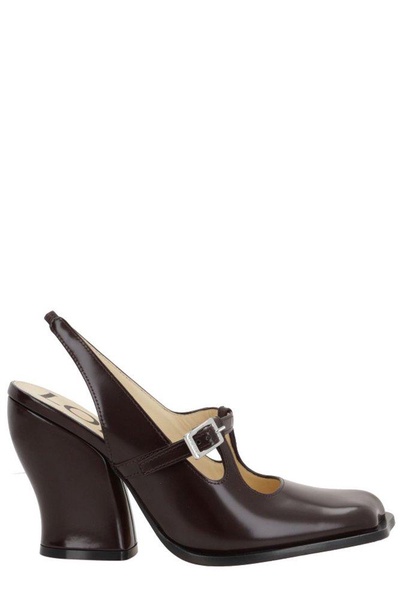 Loewe Onda Square Toe Slingback Pumps