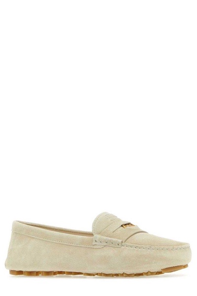 Miu Miu Logo-Plaque Slip-On Penny Loafers