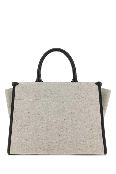 Two-tone Canvas Small In & Out Shopping Bag