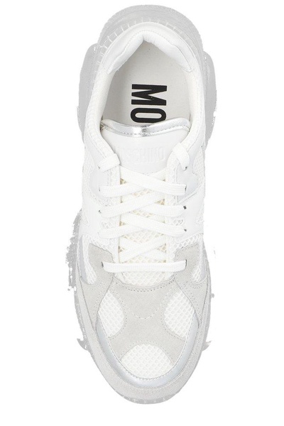 Moschino Round-Toe Chunky Lace-Up Sneakers