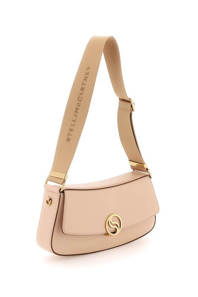 Stella McCartney Logo Plaque Fold-Over Shoulder Bag