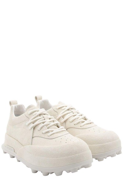 Jil Sander Logo Embossed Lace-Up Sneakers