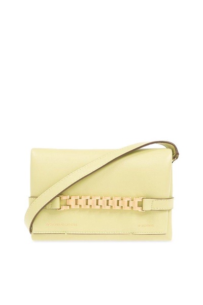 Victoria Beckham Logo-Printed Foldover Top Crossbody Bag