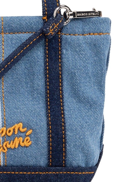 Maison Kitsuné Fox Head Panelled Denim Tote Bag